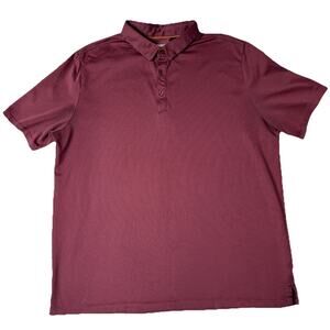 Modern Ambition Men’s Polo Shirt XL Burgundy Performance Stretch Golf Casual